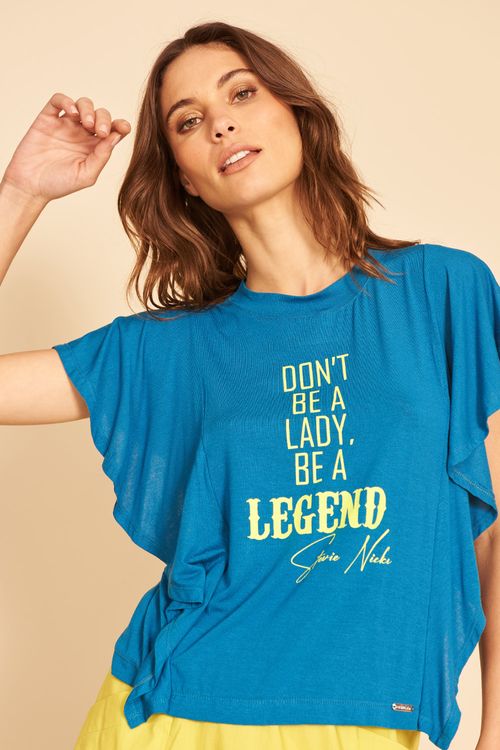 BLUSA BABADOS SILK LEGEND -
PETROLEO