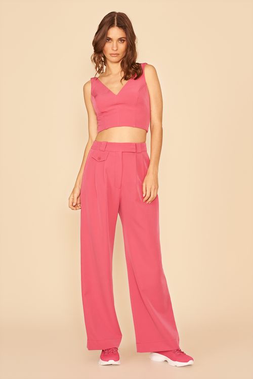 CALÇA ALFAIATARIA WIDE LEG -
FUCSIA