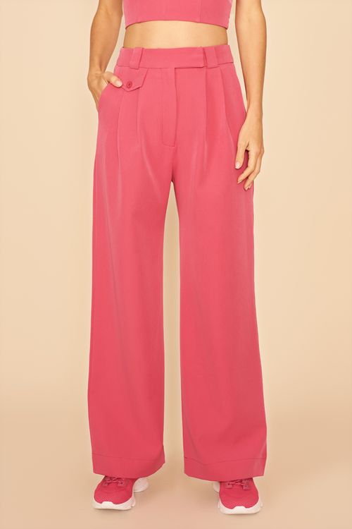 CALÇA ALFAIATARIA WIDE LEG -
FUCSIA