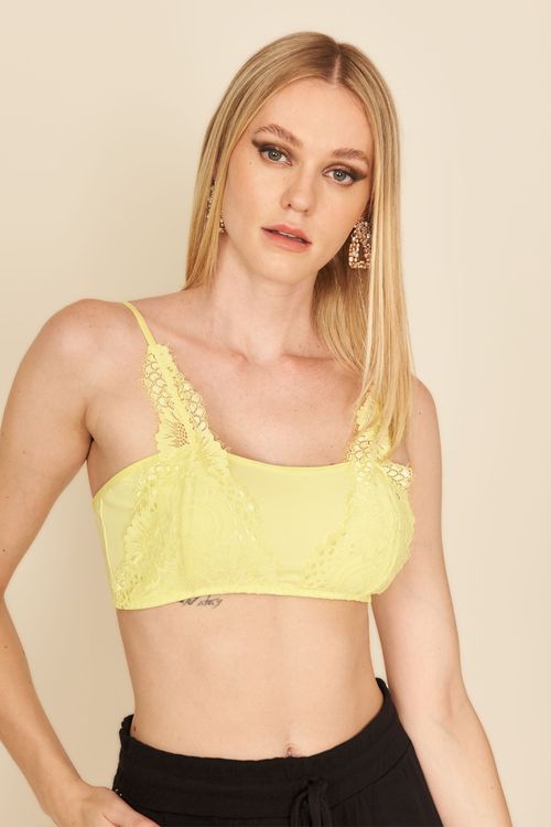 TOP BUSTIE RENDA -
AMARELO NEON