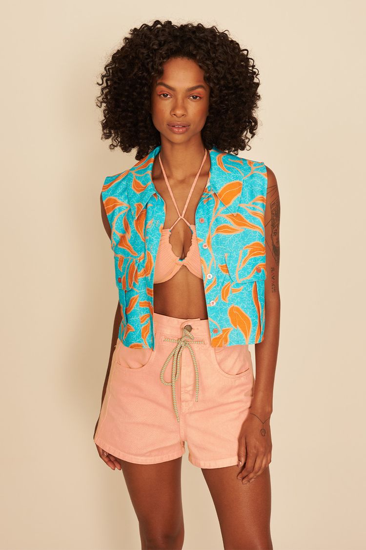 CAMISA MUSCLE -ESTAMPA JARDIM OCEANICO PP - EST JARDIM OCEANICO - 187725