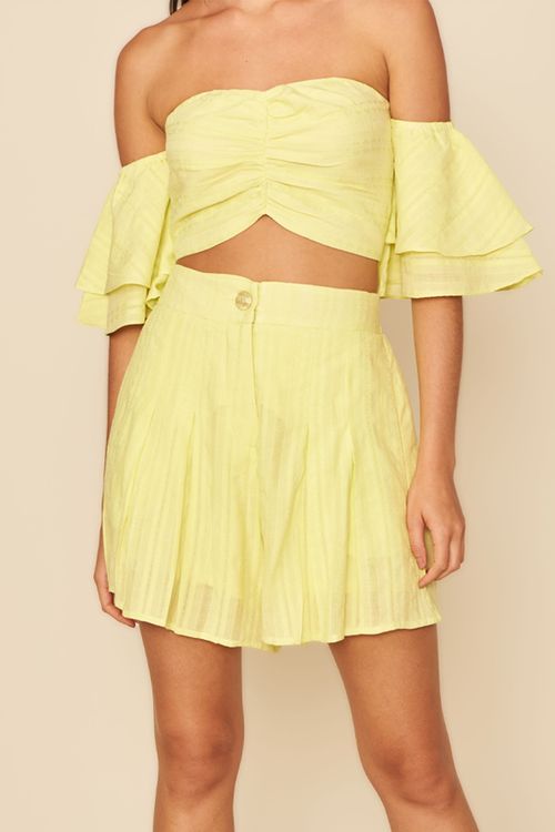 SHORT PREGAS -AMARELO NEON