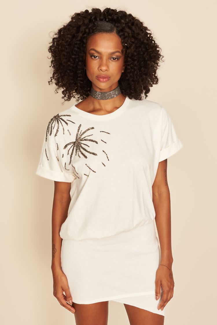 Vestido Estonado Bordado-OFF WHITE PP - OFF WHITE - 187956
