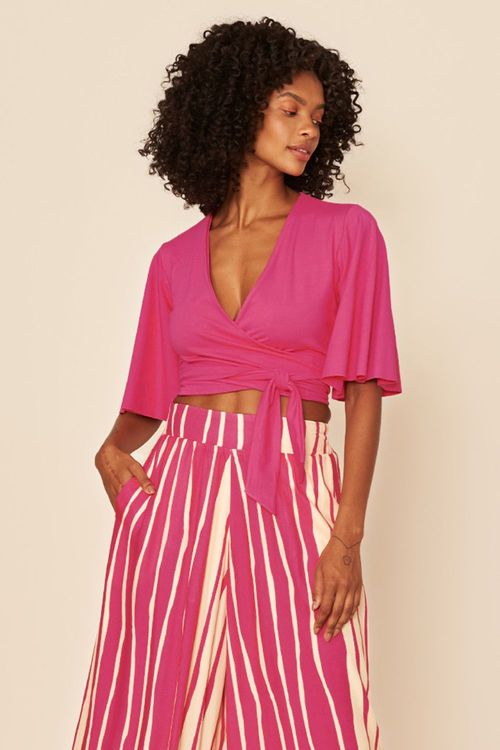 BLUSA MALHA TRANSPASSE -
HOT PINK