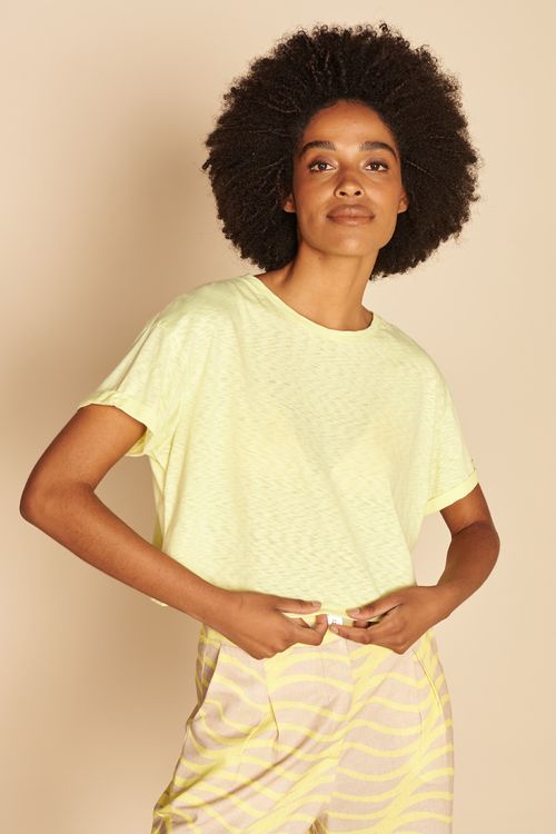 CROPPED FLAME -AMARELO NEON