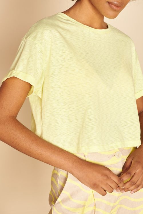 CROPPED FLAME -AMARELO NEON