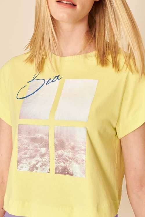 T SHIRT SILK SEA -AMARELO NEON