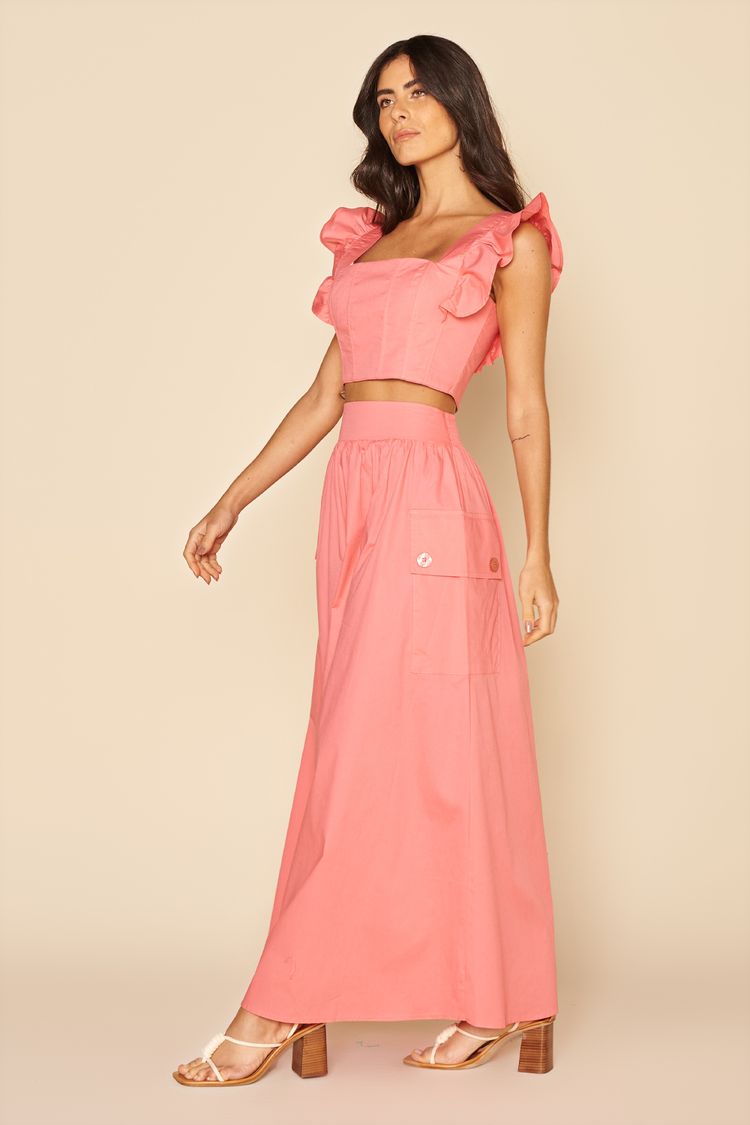 SAIA LONGA TRICOLINE-ROSE PP - ROSE - 190812
