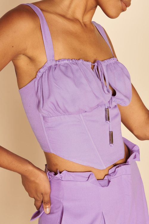 TOP CORPETE CREPE -LILAS