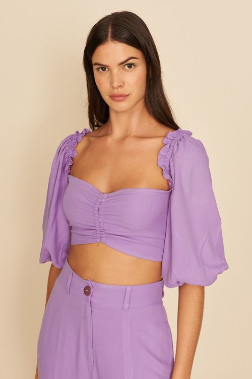 BLUSA CROPPED -LILAS