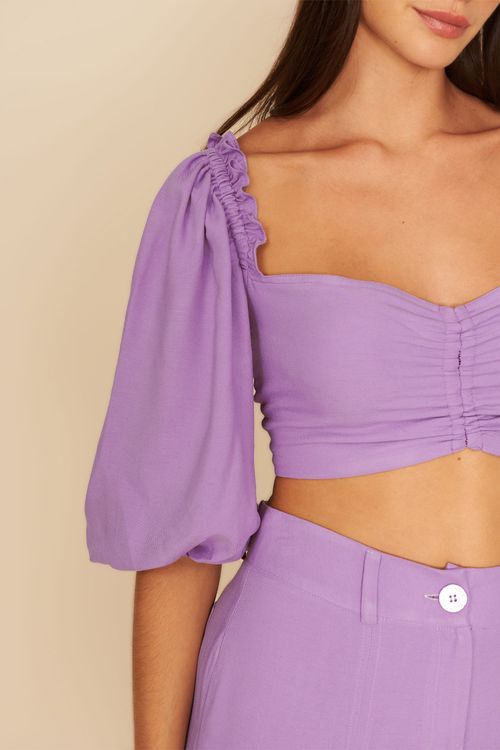 BLUSA CROPPED -LILAS