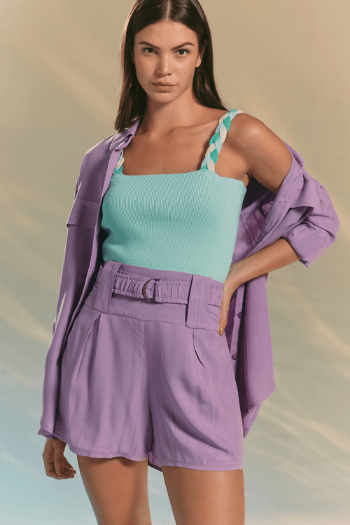 SHORT VISCOSE -
LILAS