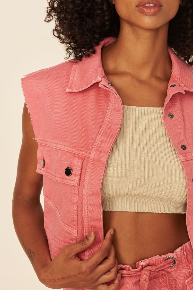 Colete Sarja Curto Recorte -
ROSE P - ROSE - 192677