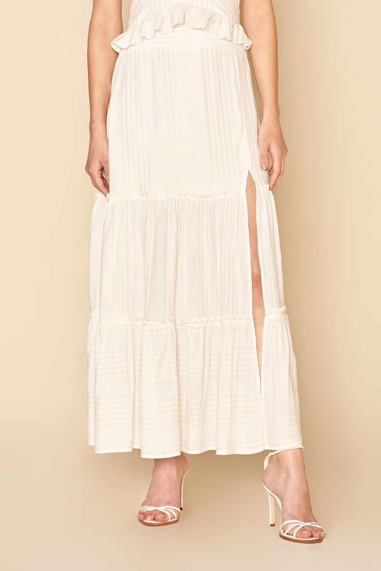 SAIA BABADOS SOBREPOSTOS LUREX -BRANCO P - BRANCO - 193759