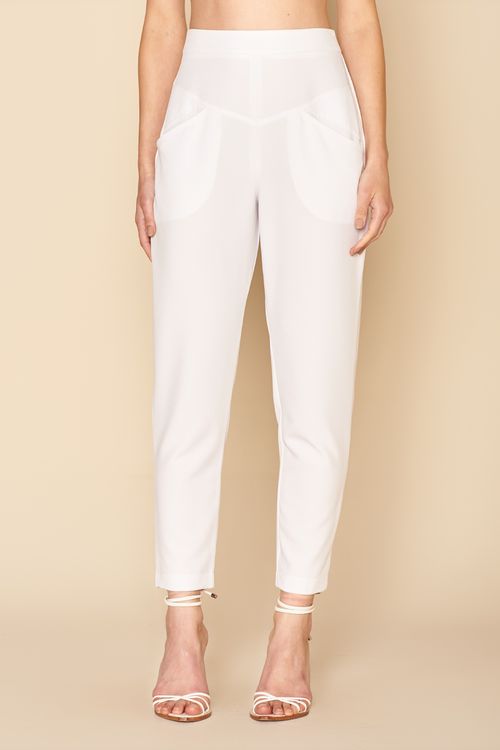 CALÇA CREPE COS TRIANGULAR -
BRANCO