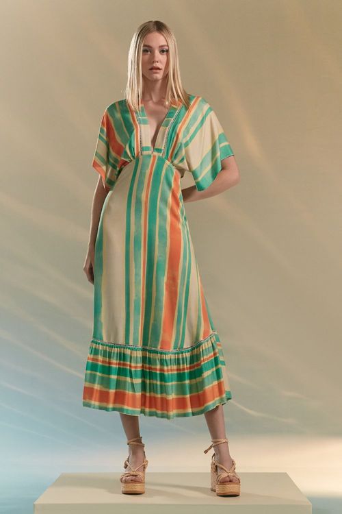 Vestido longo-EST MARINE