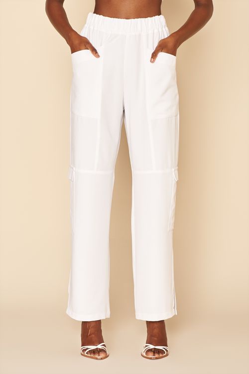 CALÇA CREPE CÓS ELÁSTICO -
BRANCO