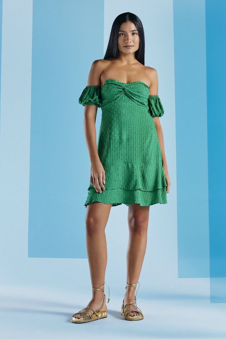 VESTIDO CURTO MANGAS REMOVÍVEIS-PLANTA P - PLANTA - 195752