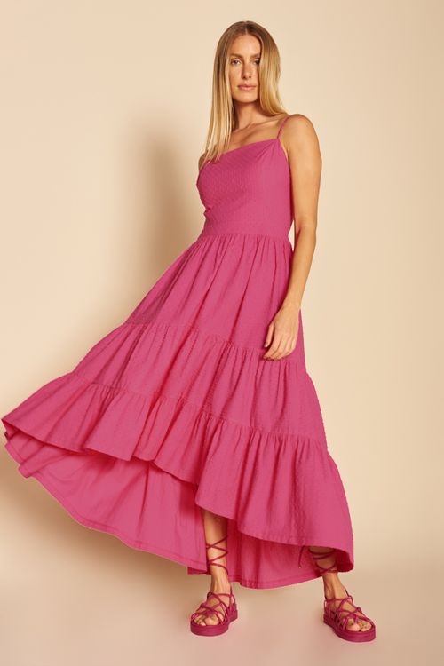 VESTIDO LONGO-HOT PINK