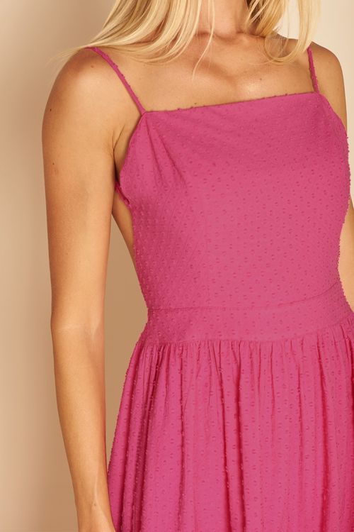 VESTIDO LONGO-HOT PINK