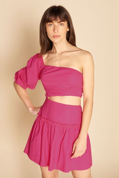 VESTIDO COM COSTURA-HOT PINK