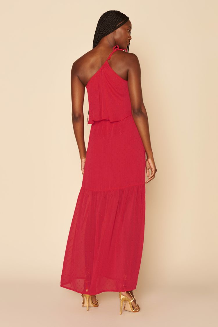 VESTIDO UM OMBRO-VERMELHO P - VERMELHO - 196195