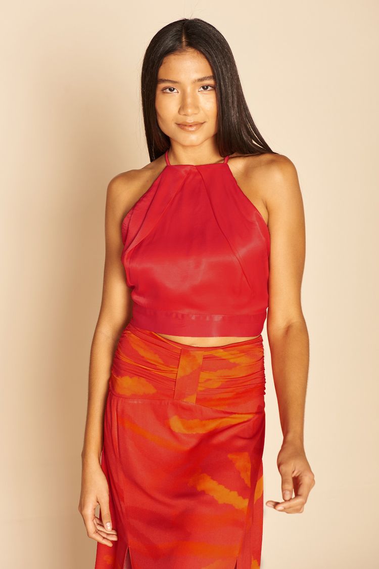 CROPPED FRENTE UNICA -VERMELHO PP - VERMELHO - 196198