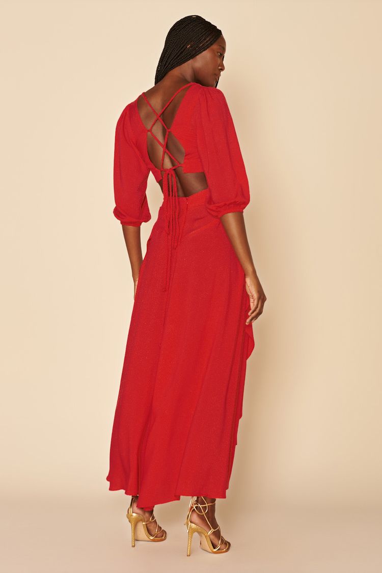BLUSA AMARRAÇÃO -VERMELHO P - VERMELHO - 196314