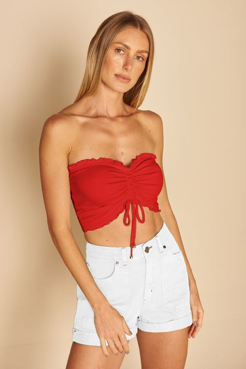 CROPPED TOMARA QUE CAIA -
VERMELHO