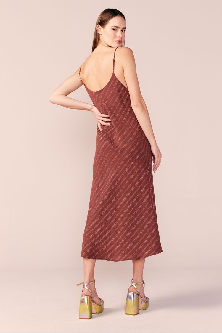 VESTIDO SLIP DRESS-CAFE PP - CAFE - 197154