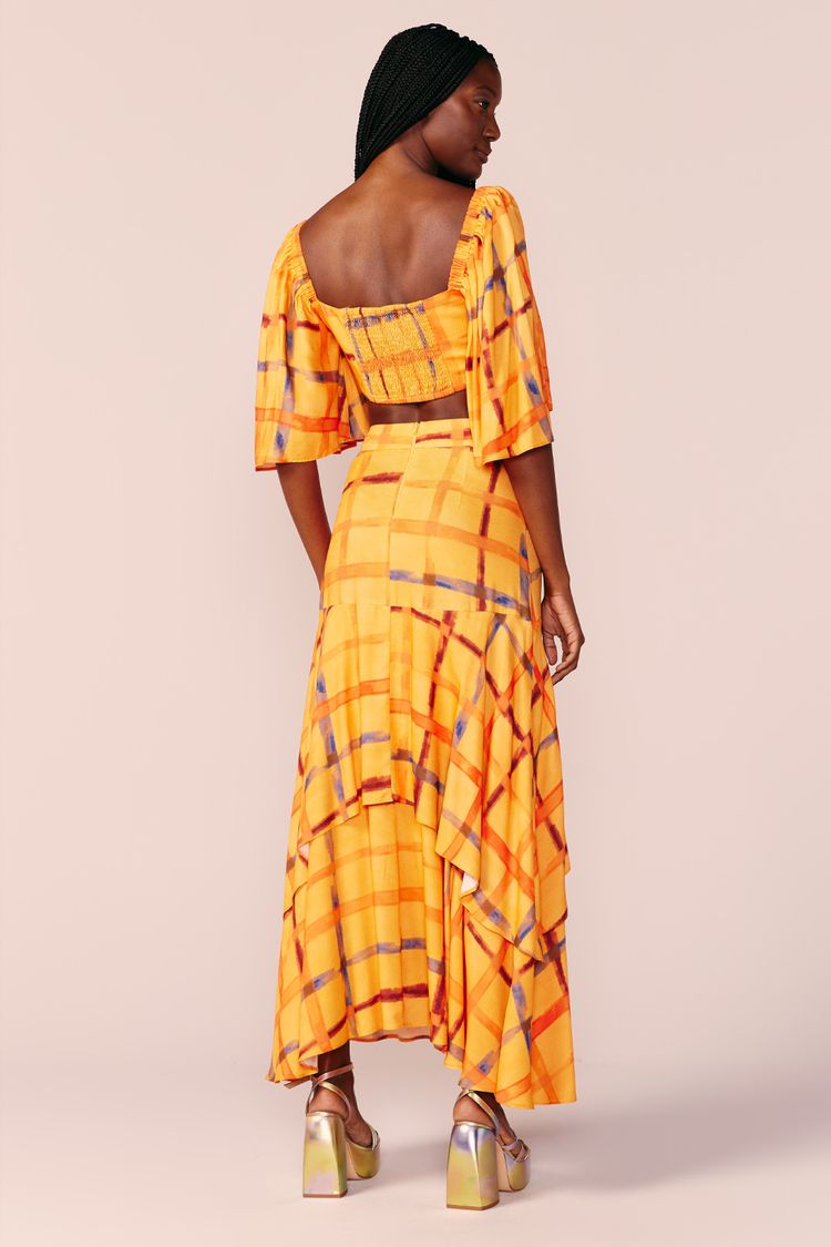 CROPPED XADREZ GRUNGE