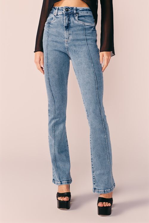 CALÇA JEANS FLARE -JEANS CLARO