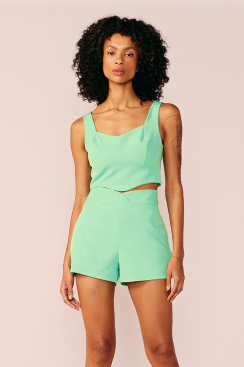 CROPPED TIPO CORPETE -MENTA