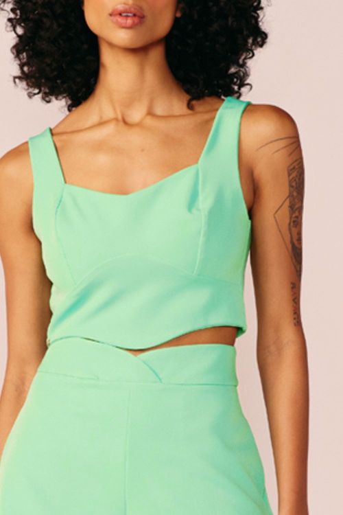 CROPPED TIPO CORPETE -MENTA