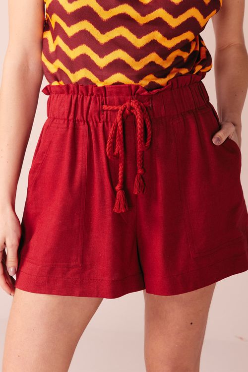 SHORT LINHO CLOCHARD -MARSALA