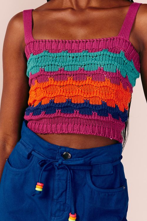 TOP COLORIDO TRICOT -
AMORA