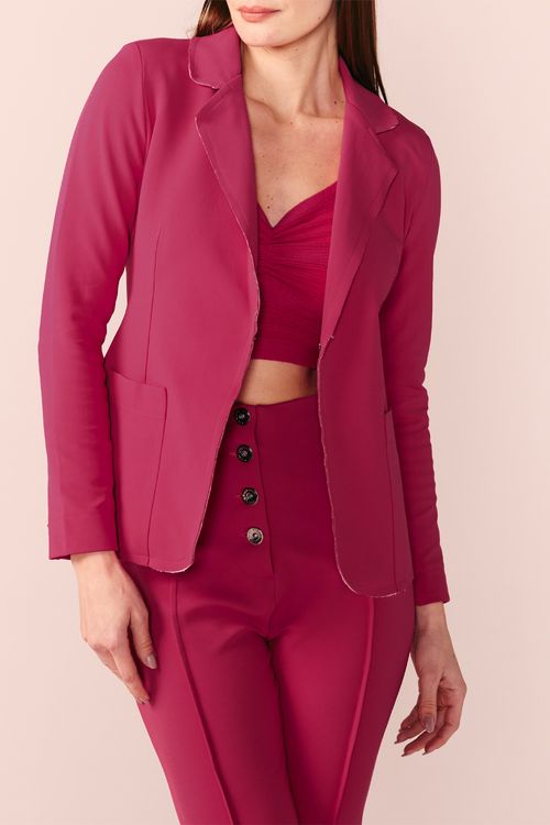 BLAZER MALHA -CHERRY