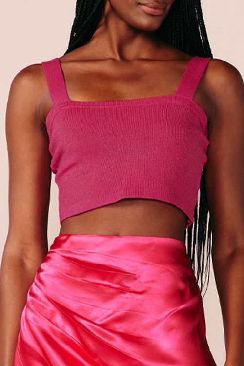 TOP QUADRADO FIO LUREX -
CHERRY