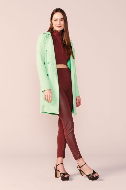 TRENCH COAT MOLETOM -MENTA