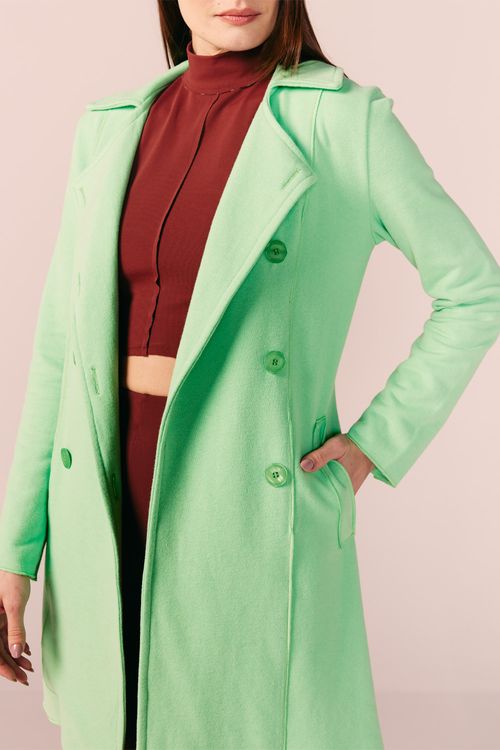 TRENCH COAT MOLETOM -MENTA