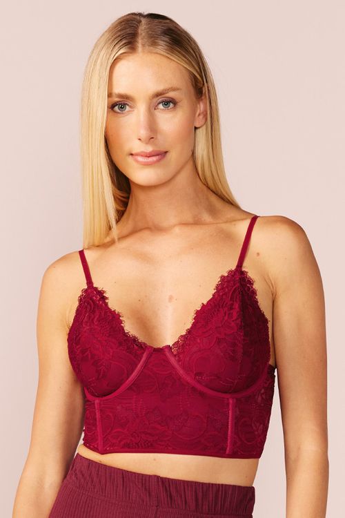 TOP CORSET -MARSALA