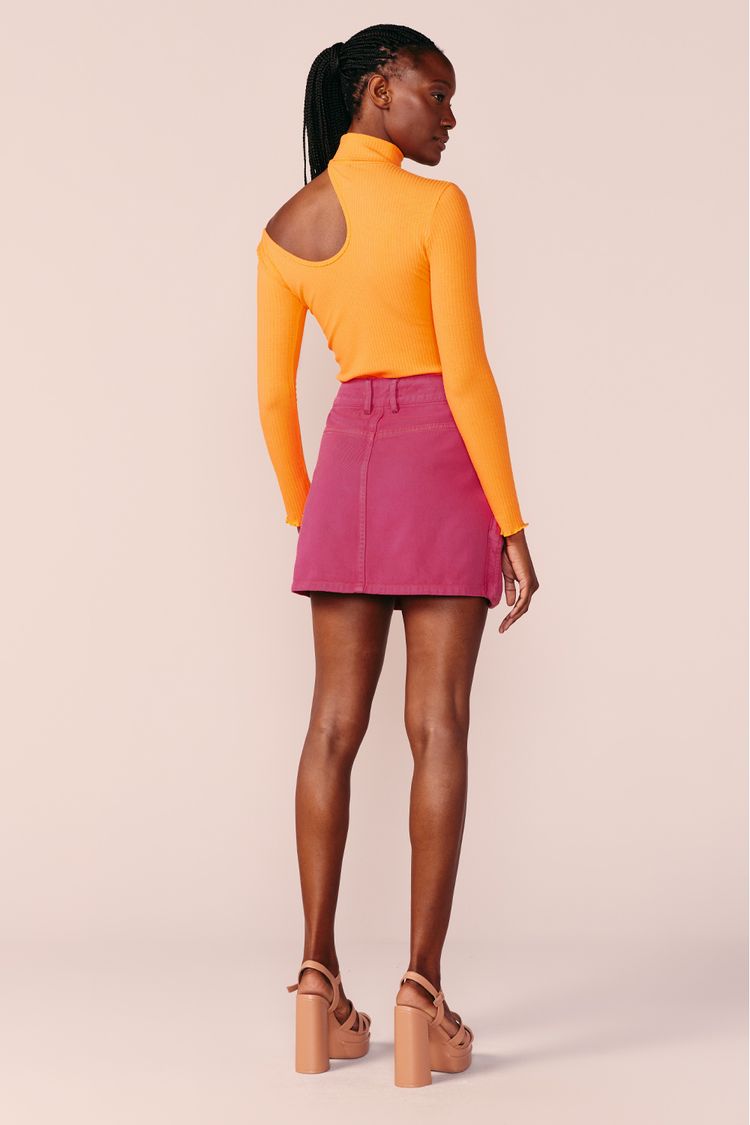 BLUSA GOLA ALTA -LARANJA PP - LARANJA - 199811