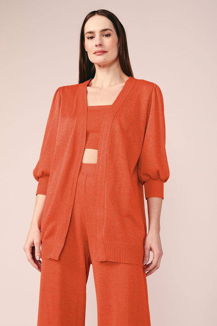 CARDIGAN LUREX -TERRACOTA PP - TERRACOTA - 199986