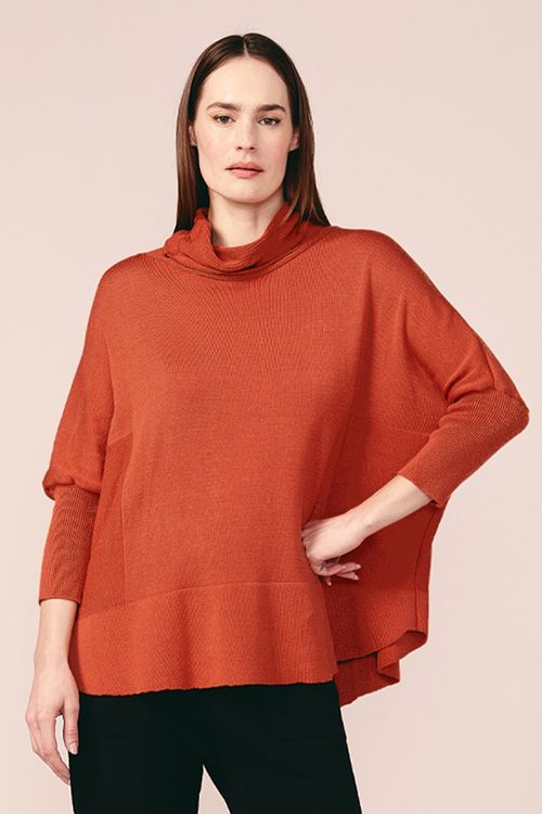 BLUSA AMPLA TRICOT -TERRACOTA