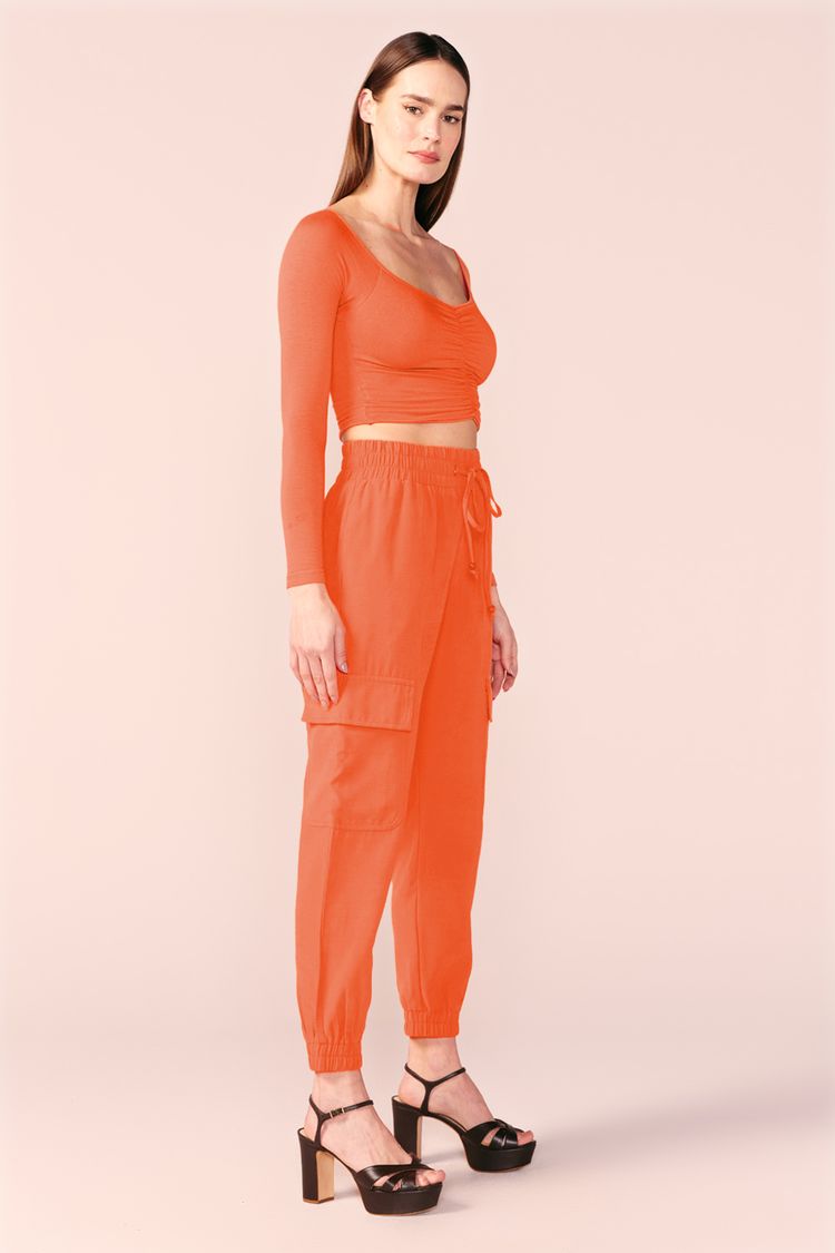 CALÇA CARGO ALFAIATARIA -TERRACOTA P - TERRACOTA - 200450