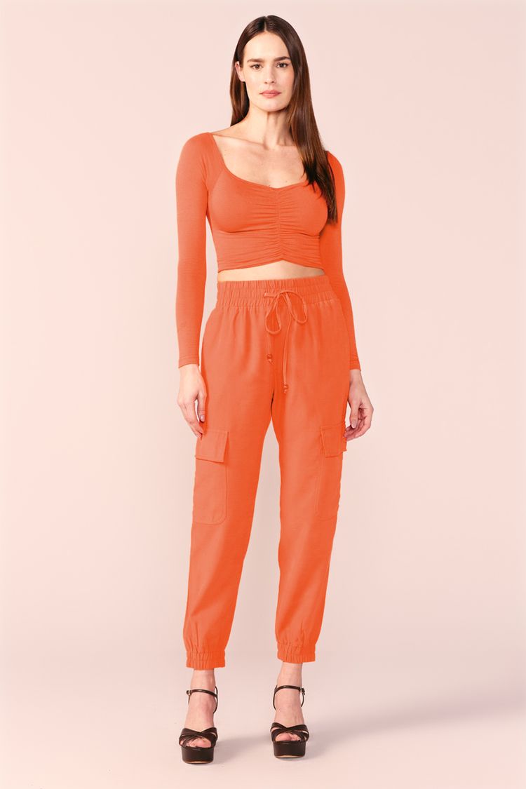 CALÇA CARGO ALFAIATARIA -TERRACOTA P - TERRACOTA - 200451