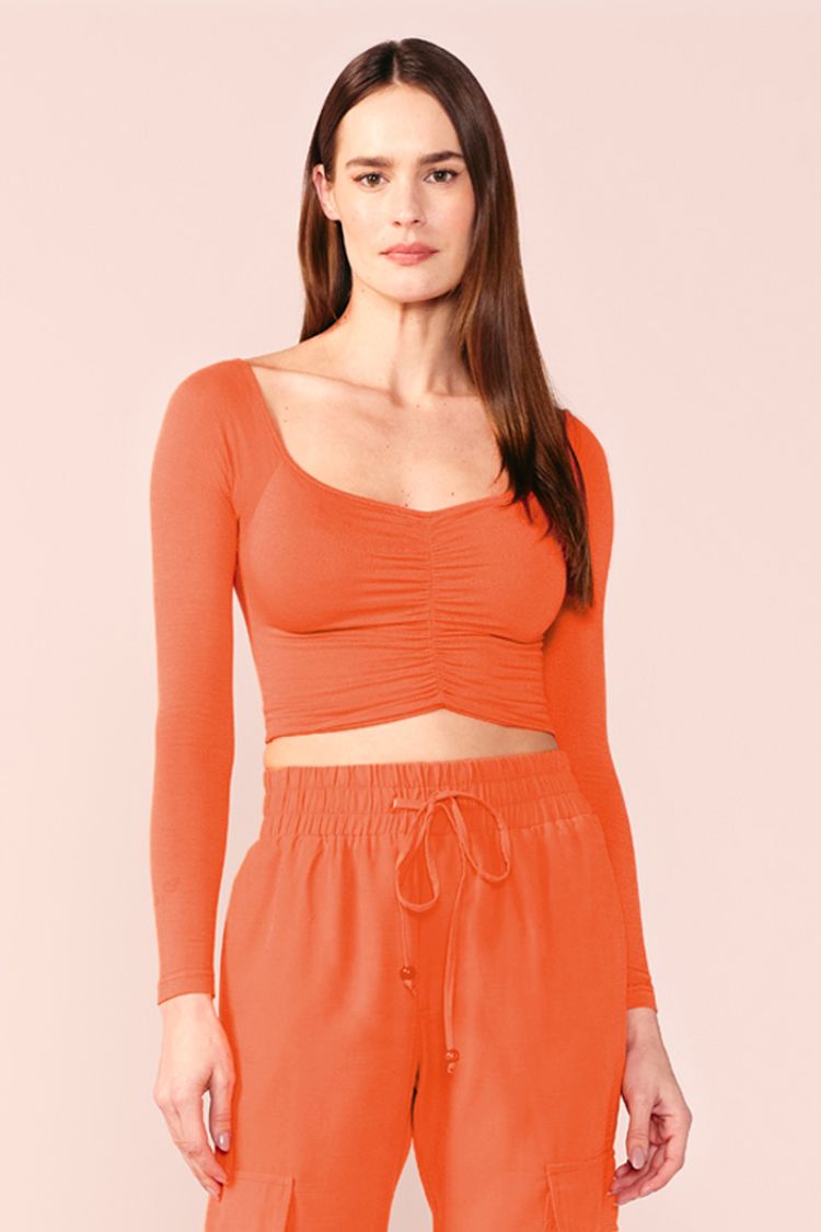 BLUSA CROPPED FRANZIDA -TERRACOTA PP - TERRACOTA - 200458