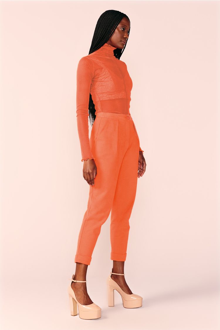 BLUSA SEGUNDA PELE TULE -TERRACOTA PP - TERRACOTA - 200494