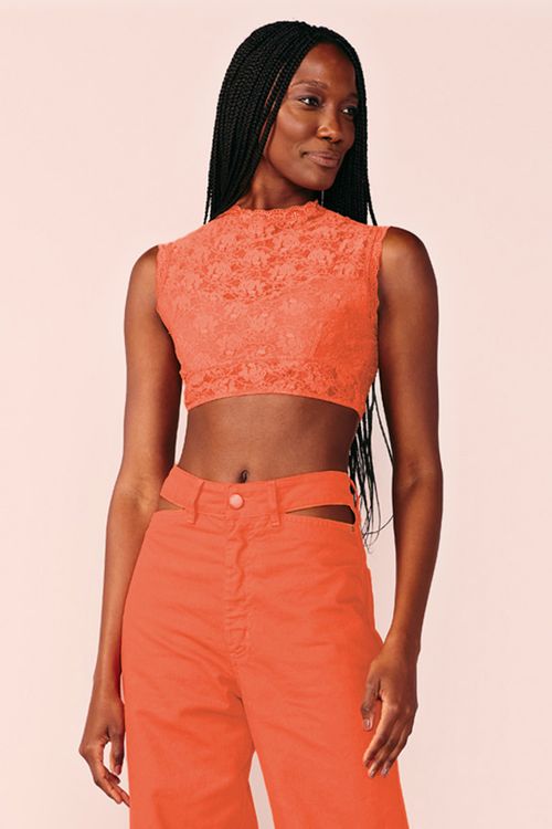 CROPPED RENDA GOLINHA -TERRACOTA