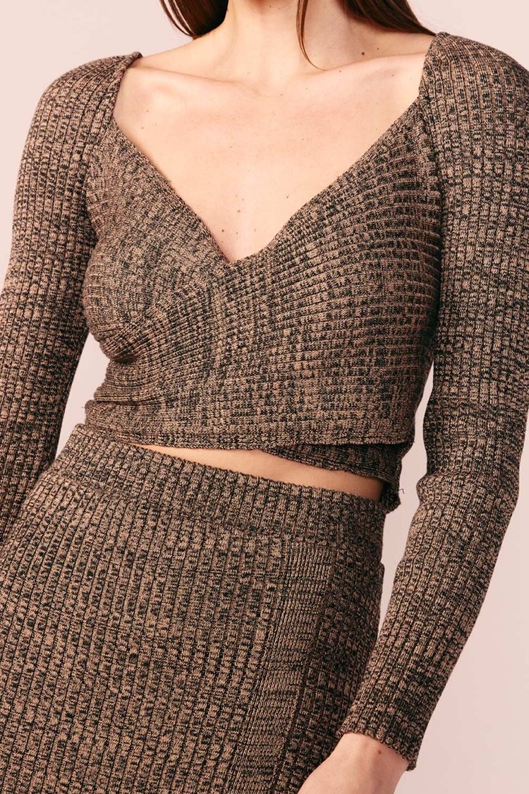 CROPPED MANGA LONGA TRICOT -CAMURCA P - CAMURCA - 200714